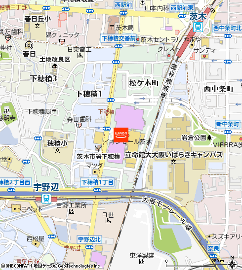 イオンスタイル茨木付近の地図